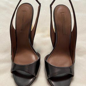 BCBG MAXAZRIA Gunmetal and Gold High Heels